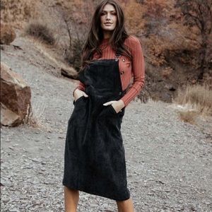 Bohme corduroy overall dress